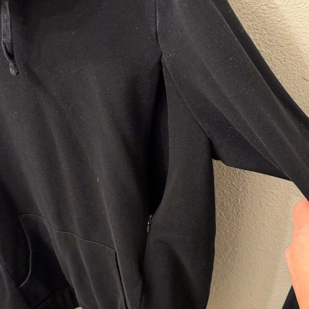 Motherhood maternity Women’s Nursing Black Hooded Pullover Sweatshirt size Large - Picture 7 of 11